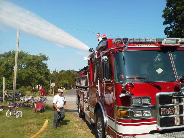 Engine 11 at July 4th celebration in Breton Bay