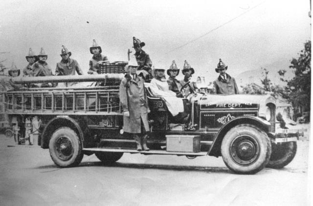 Left to Right:  Frank Latham; James VanDeVanter; Kenneth B. Duke; James Wheatley; Louis Grave; Roland B. Duke, Chief; Dale Cropper; L. Edward (Ned) Sterling; Ford Connelly; George Patrick Slater Combs