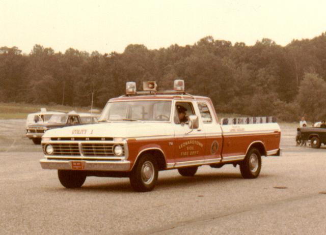 Utility 1 - 1975 Ford, One of several pickup utilities.  This one was purchased by the Ladies Auxiliary and donated to the department.