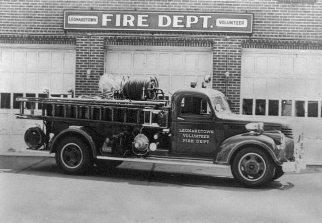 Engine 14 -  1943 Cheverlot Pumper purchased from Army Surplus and placed in service in 1947.  This engine was first used as a class A pumper and later converted to a brush unit.  It was taken out of service in 1968.