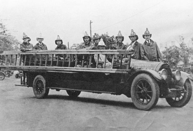 A model “T” Ford truck (purchased from Leonardtown Implement Co.).  The truck was equipped with a Ruxel axle and a Gastul extension.  A horse drawn wagon was purchased from Washington, D.C. Fire Department.  The hose body, playpipes, etc. were transferred to the Model “T” Ford.  The apparatus was lite in the front.  A bootlegger (‘Capital Limited”) wrapped his Cadillac around a telephone pole going north, just south of the old St. Aloysius Church.  Barnard I. Smith and other members of the LVFD burned it in two and welded the front axle, wheels and motor to the ford truck.  Later, Mr. Jeff Combs, of Foxes Point, parked his Cadillac by his entrance, it rolled down a grade and into Breton Bay.  It was long stored in Woodley Goddard’s garage.  The motor was acquired by the fire department and installed in “ Old Betsy”.